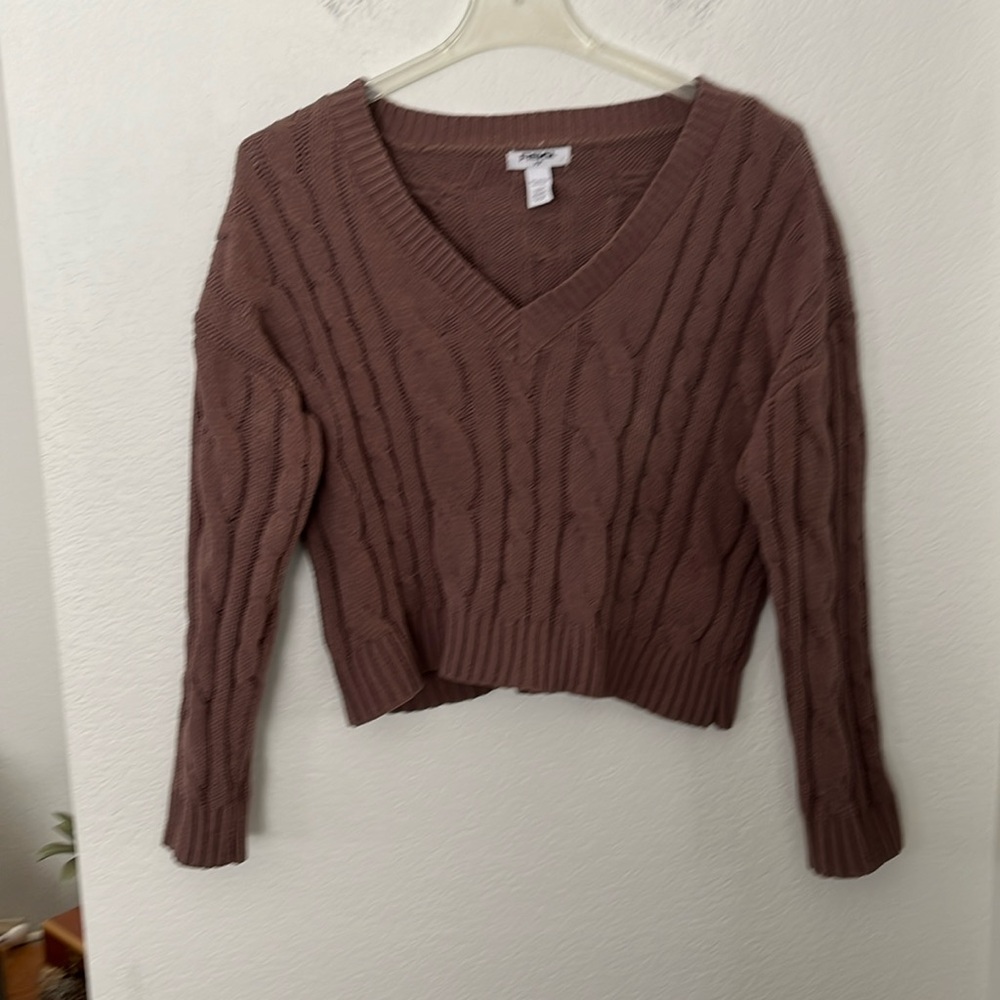 🤎🦃RSQ FADED BROWN KNITT SWEATER NWOT SZ L (48Wx19L) EXCELLENT COND.